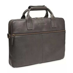 Johnston & Murphy Briefcase Mens Leather Laptop Business Bag Black OS
